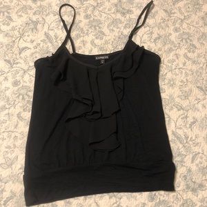 Express Black Chiffon Ruffle Cami- Size XS
